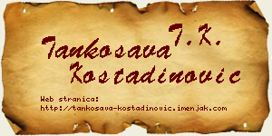 Tankosava Kostadinović vizit kartica